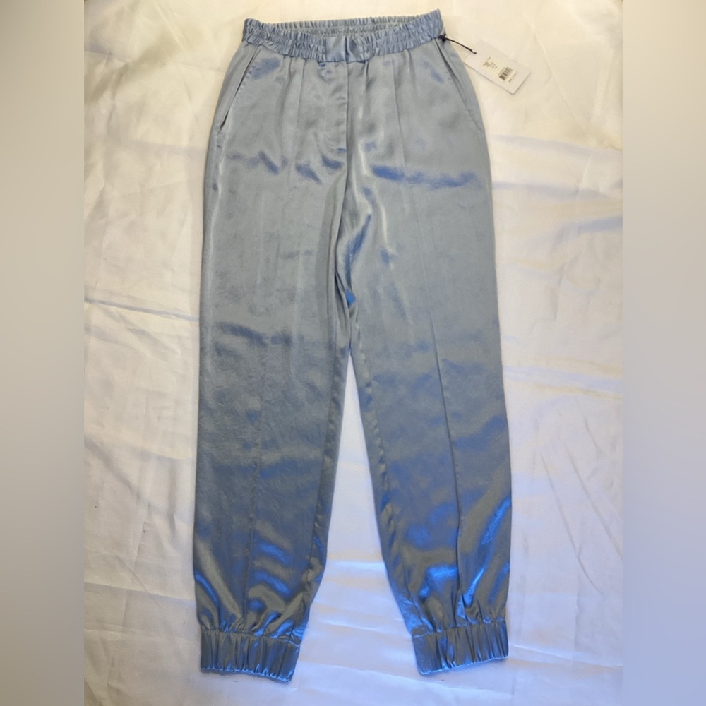 Bailey/44 Stormy Pant Satin Pants Jogger Light Blue size X-small New with Tags